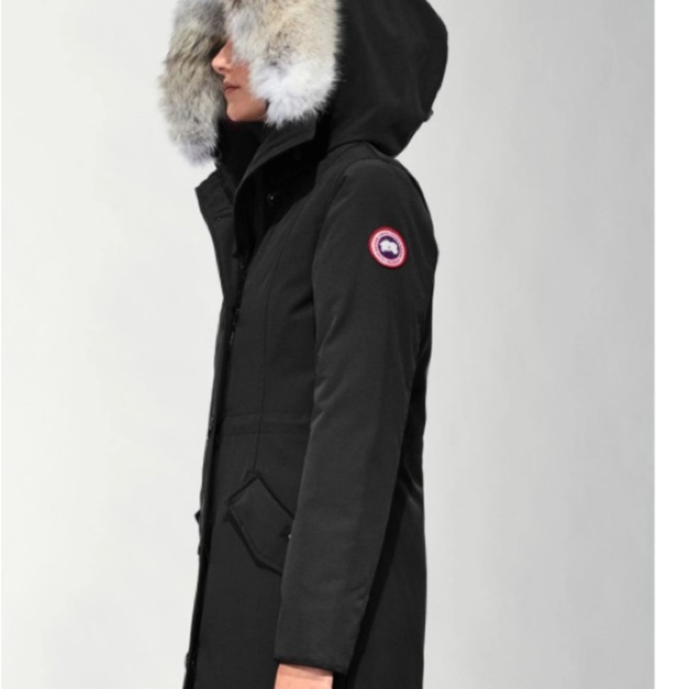 Canada Goose Black Parka with Fur Trim by